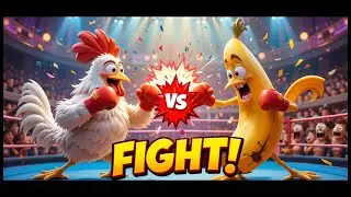 Epic Chicken and Banana Boxing Showdown | 3D Animation for Kids&rdquo;