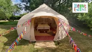 Luxury Luna Canvas Tent - Alfresco Dining - Bell Tent Hire in Sussex, Kent & Surrey