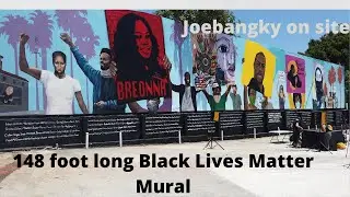 Massive 148 foot Black Lives Matter Mural on Hollywood