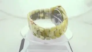 D6 2789 Ladies Real Turtle Shell Case Band Watch Bone RoseGold