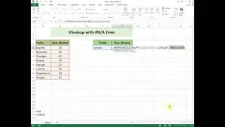 How to Fix #NA Error in Excel VLOOKUP