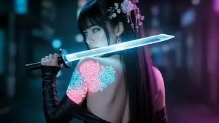 Neon Rose Femme Fatale | Dark Cyberpunk Battle Music