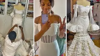MAKING A WEDDING DRESS OUT OF TOILET PAPER!