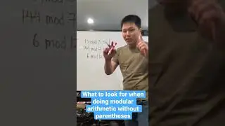 Как решать задачи по модульной арифметике без скобок #shorts #mathshorts #modulararithmetic