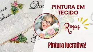 TOALHA PERSONALIZADA COM NOMES. Ganhe dinheiro personalizando. Pintura em Toalhas EP - 248