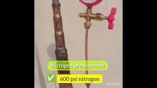 Nitrogen pressure test l Leak testing with Nitrogen pressure #leaktest #nitrogen #acinstall #shorts