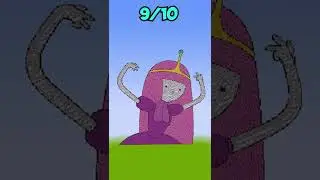 Rate pixel art with Adventure Time characters in minecraft from 1 to 10#shorts