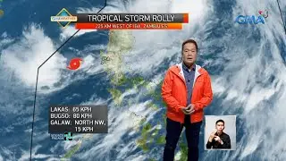 24 Oras: Bagyong Rolly, bukas lalabas ng PAR habang papalapit ang Bagyong Siony