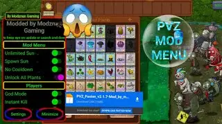 Plants vs Zombies RH mod menu | How to download Plant vs Zombie mod menu | Android