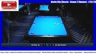 bonus 2 - Derby City Classic 2026 - 9 ball banks -round 9 -Alex Olinger vs Skyler Woodward - 1/26/26