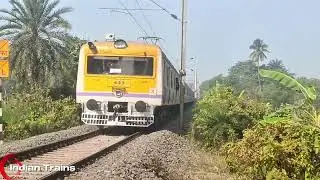 Two emu and an ICF Medha local train in Howrah-amta route