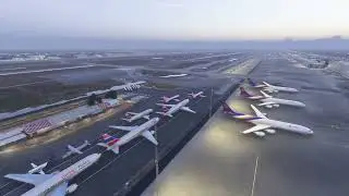 Don Mueang International Airport in Bangkok ( VTBD) drone overview