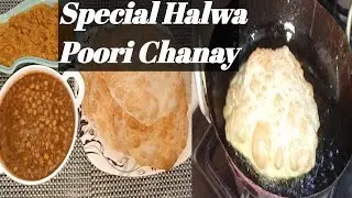 Lahori Halwa Puri Chany | Complete Pakistani Breakfast Recipe | Rukhi Cooking Style