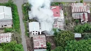 Myanmar Army Wing fight KNDF in Demoso township မြန်မာ့တပ်မတော်ဒရုန်းတပ်ဖွဲ့မှကယားပဒက်များကိုdrop