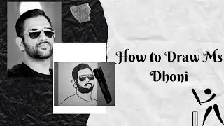 HOW TO DRAW MS DHONI WITH MARKER PEN     #msdhoni #msdhonifans #mahendrasinghdhoni