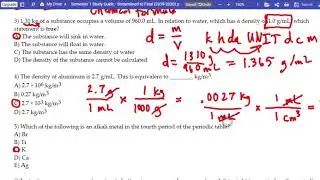 Units 1-4: 1st Semester Study Guide (Multiple-Choice) || ACP Chemistry
