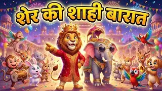 sher ki baraat - शेर की बारात | Hindi Cartoon & Kids song