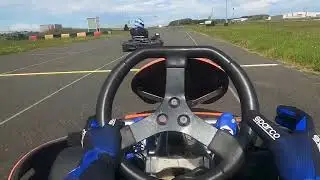 Battling at IOM Jurby Karting