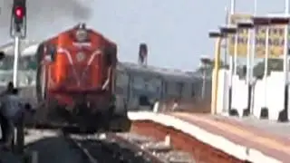 WDM2A Diesel Locomotive Maula Ali (MLY) shed loco smoking hard