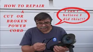 How to repair cut or broken power cord