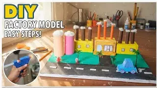 Die thermocol factory model project for school | easy and attractive science exhibition idea DM ME