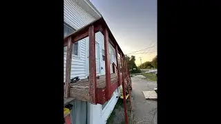 Pt 5 sanding both decks @ Downeast MultiUnit. Spray painting rail guard mesh and metal rail/gate.