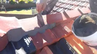 Painting Terracotta Roof Tiles Step 2 Re Pointing - Able Roof Restoration
