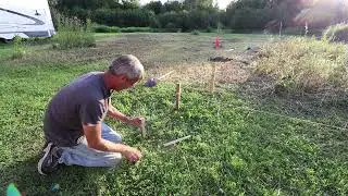 BUILDING THE GUEST HOUSE. Part 1. Digging holes, pouring concrete.