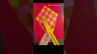 How to Make a Colorful Paper Weaving Kite #papercraft #paperweaving #kite #fallcrafts #artforkids