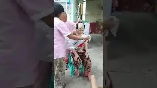 beautiful girl cut hair