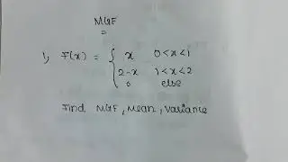 MGF (Moment Generating Function) mean & variance in pqt in Tamil | finding of mgf | mean variance