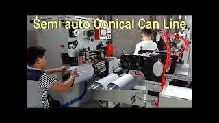Semi Auto Tin Can Making Line Conical Paint Can Making Machine
