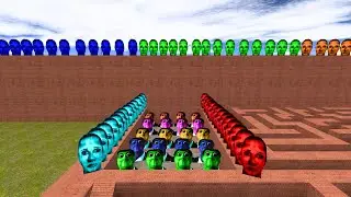 HORROR NEXTBOTS 😱 | Obunga Pack + Colourful Selenes | BIG MAZE SANDBOX | GMod Long Video | PlayZone