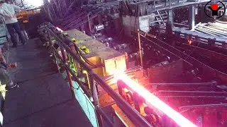 Induction heating steel billet reheating process #billet #reheatingprocess #heating #furnace