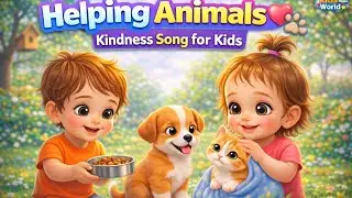 Helping Animals 🐾💖 | Kindness Song for Kids | Freja Kids World
