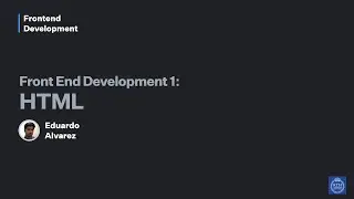 Frontend Development Lecture 1: HTML