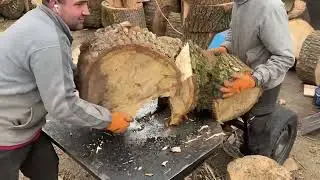 Big wood carving 🪓🪓🪓🪵🪵🪵 Extreme splitting wood 🪵