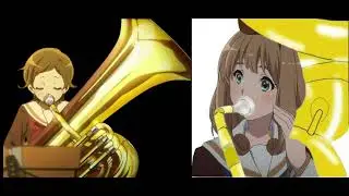 Sound Euphonium (2019) Hazuki Katou Playing Tuba And Yuuko Yoshikawa Playing Sousaphone Duet Scene