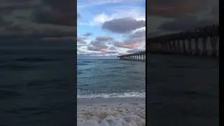 Navarre Beach pier at sunset