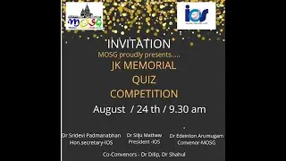 2nd National JK Memorial Quiz Competition - MOSG