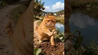 Orange funny cat cooking video#funny #shorts #comedy