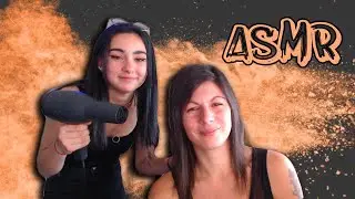 ASMR Français - Ma soeur s'occupe de mes cheveux (Sèche-cheveux, lisseur)