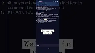 What is Walrus in Python? 32 