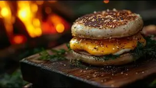 🍳 Better Than McDonald's? Ultimate Egg McMuffin Made in the Wild! 🌲🔥