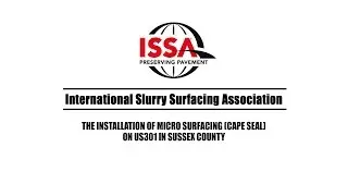 The installation of micro surfacing (cape seal) on US301 in Sussex County
