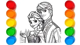 How to Draw Elsa Step by Step | Frozen Coloring Pages | Elsa, Kristoff Drawing from Disney Frozen  