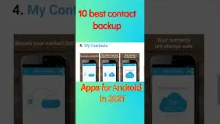 10 Best Free Contact Backup Apps For Android in 2021|| #backup #shorts