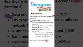 🚨 New Express Entry Draw &ndash; Healthcare & Social Services 🇨🇦 📅 Date: October 15, 2025 📊 CRS Cut-off:&hellip;
