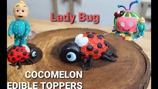 How to make Edible Lady Bug for COCOMELON Cake toppers