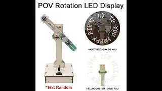 DIY Wooden Assembly POV Rotation LED Display Science Educational STEM Romantic Toys For Student